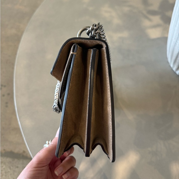 GUCCI GG Supreme Monogram Small Dionysus Shoulder Bag Taupe - Picture 6 of 11